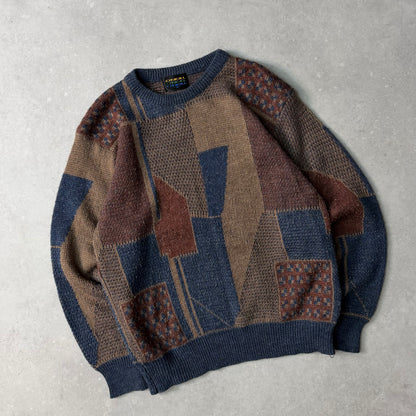 80's O'Neill Patchwork Knit Jumper (S)