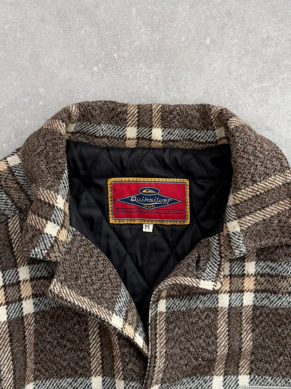 Vintage Quiksilver Plaid Fleece Jacket (L)