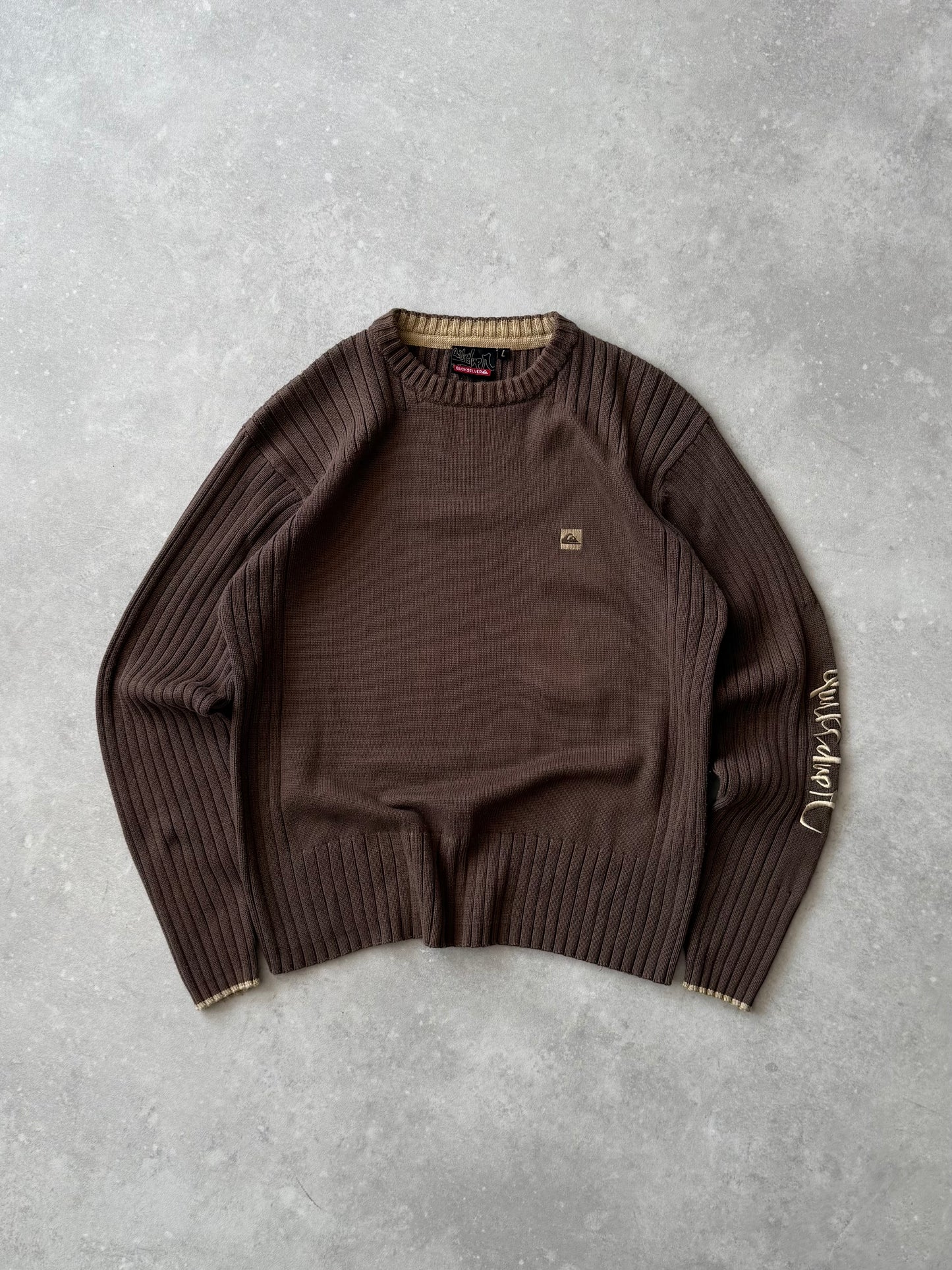 Vintage Quiksilver Cable Knit Jumper (M)