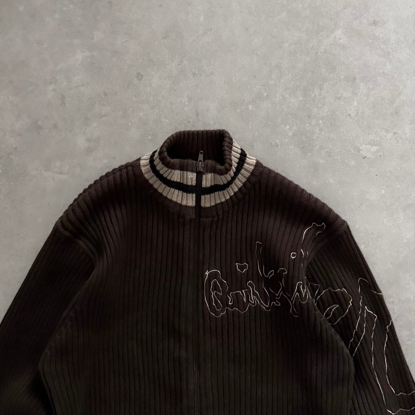 00’s Quiksilver Full Zip Knit Jumper (S)