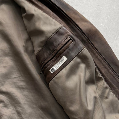 00's Quiksilver Leather Jacket (L)