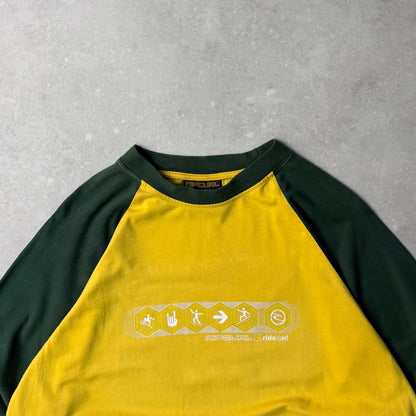 00’s Rip Curl Search Sessions 3/4 Sleeve T-Shirt (L)