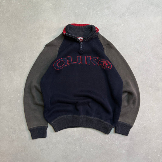 00’s Quiksilver 1/4 zip Knit Jumper (S)