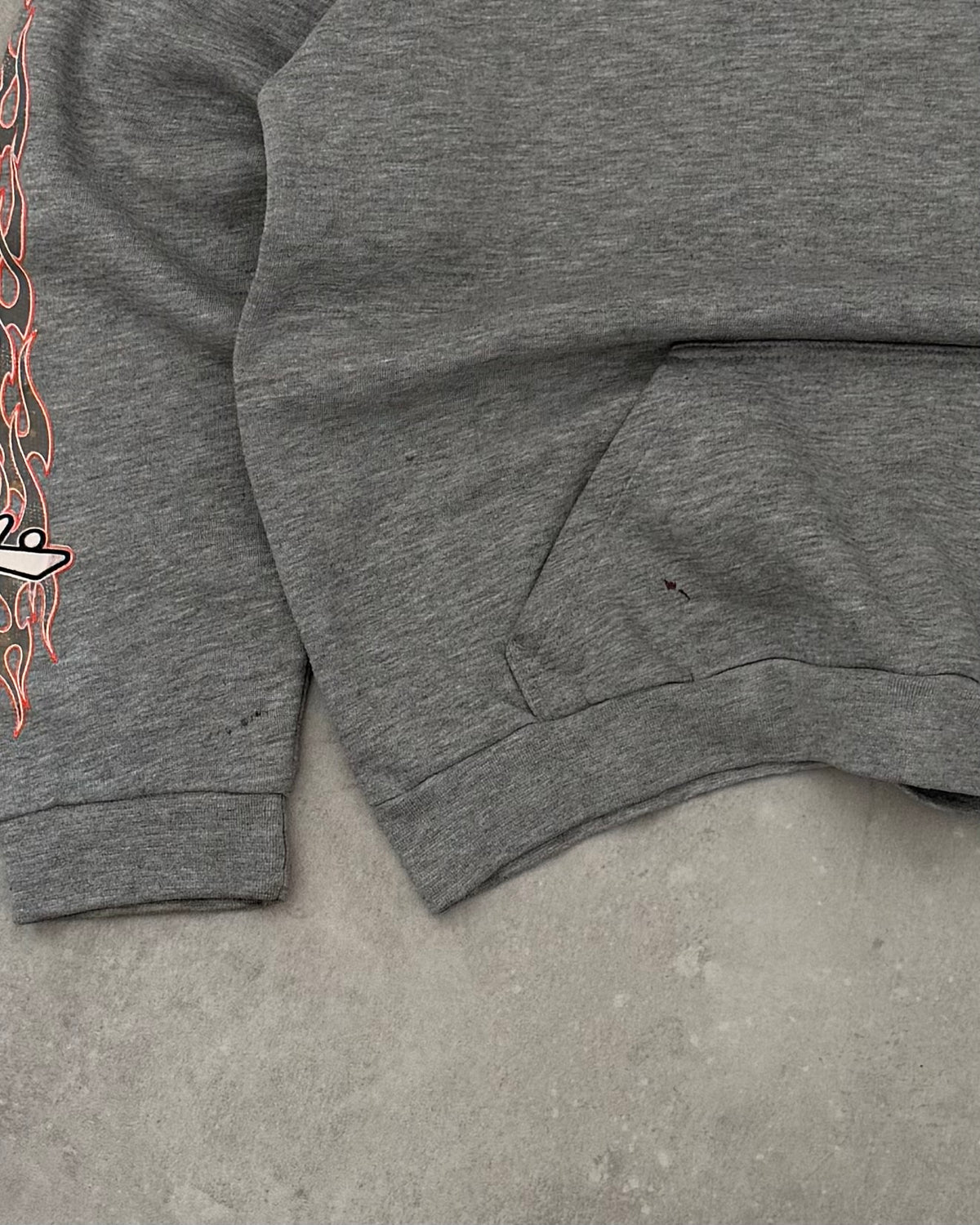 Vintage Rusty Flame Hoodie (L)