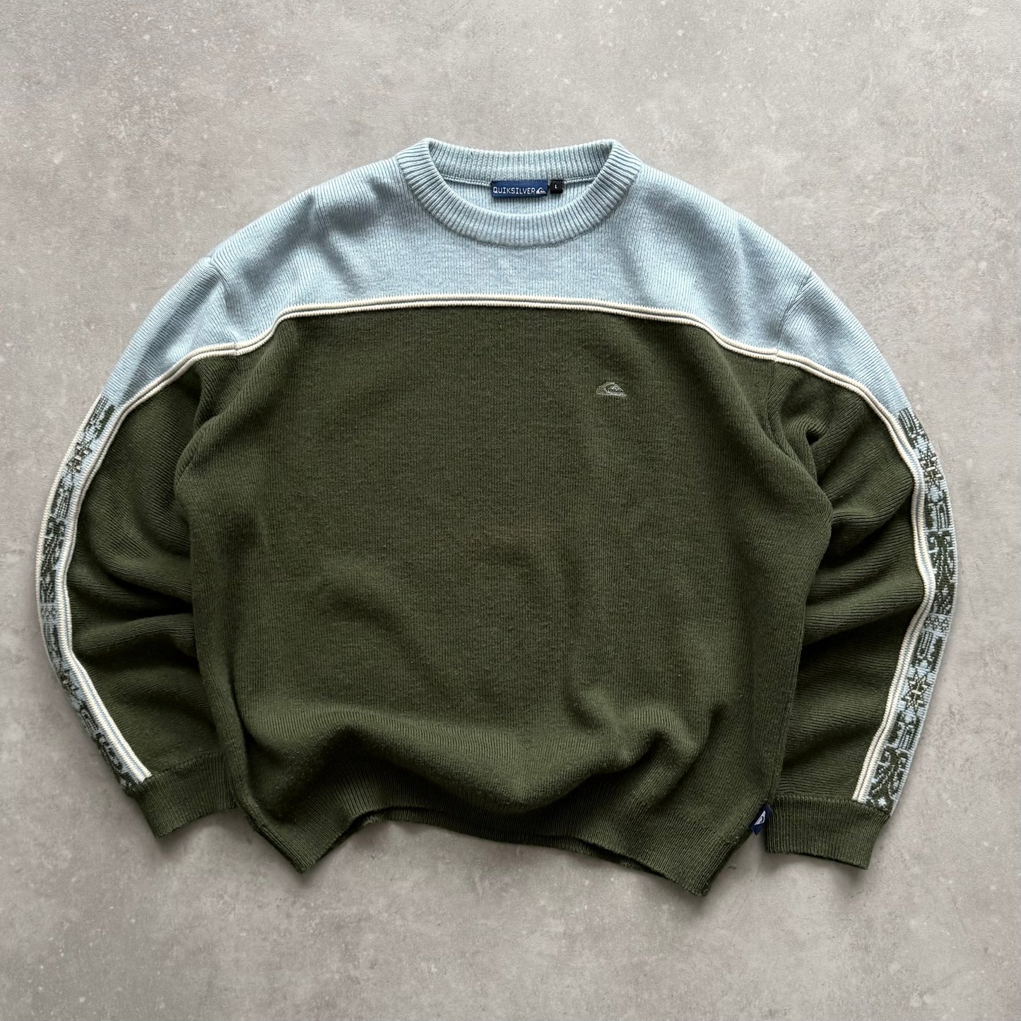 00's Quiksilver Aztec Knit Jumper (L)