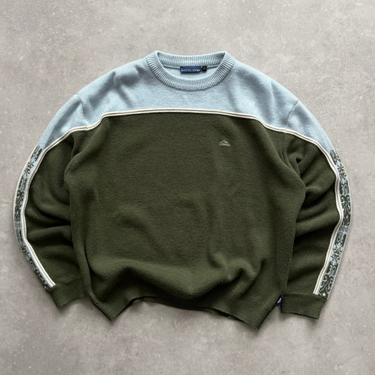 00's Quiksilver Aztec Knit Jumper (L)