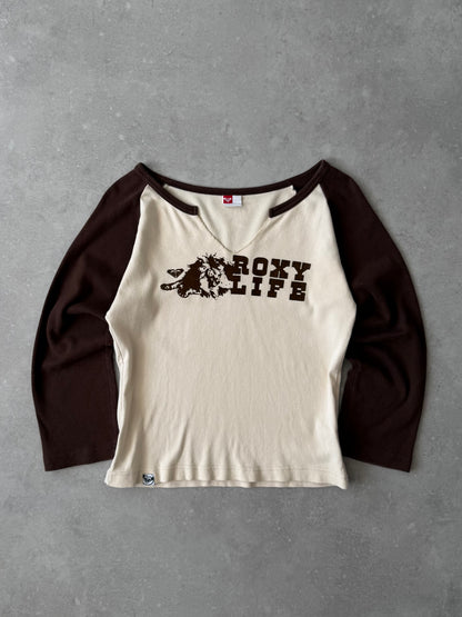 Vintage Roxy Women's Long Sleeve Top (L)