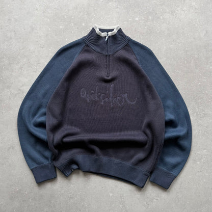 00’s Quiksilver 1/4 Zip Knit Jumper (M)
