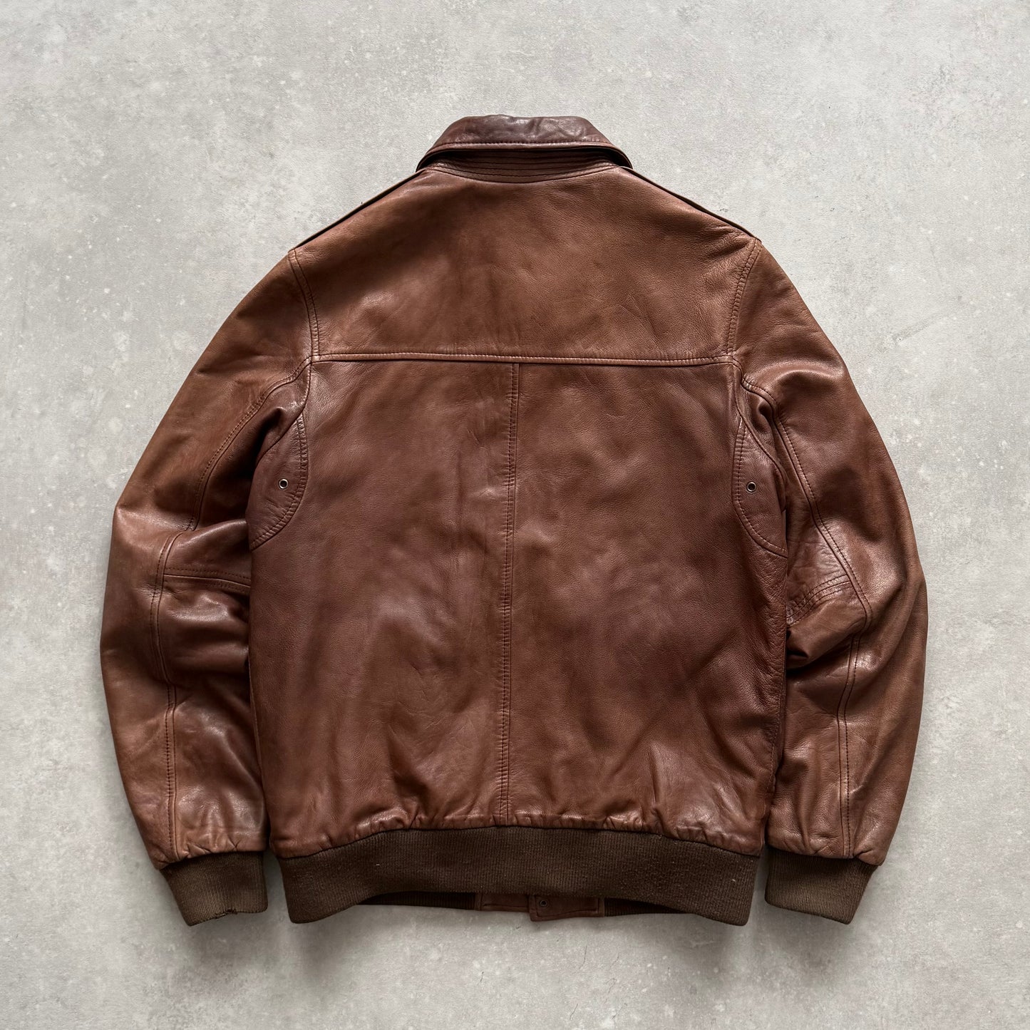 00's Quiksilver  Leather Jacket (L)