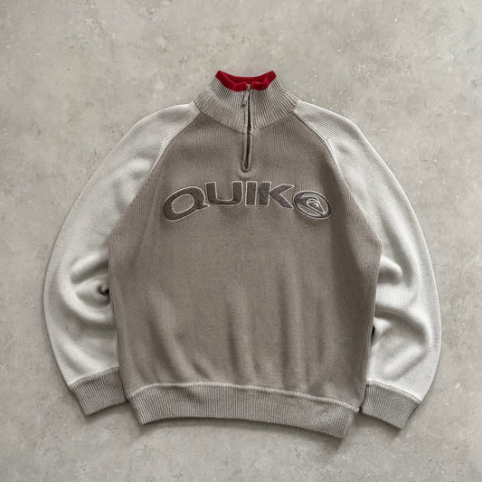 00’s Quiksilver 1/4 Zip Knit Jumper (S)