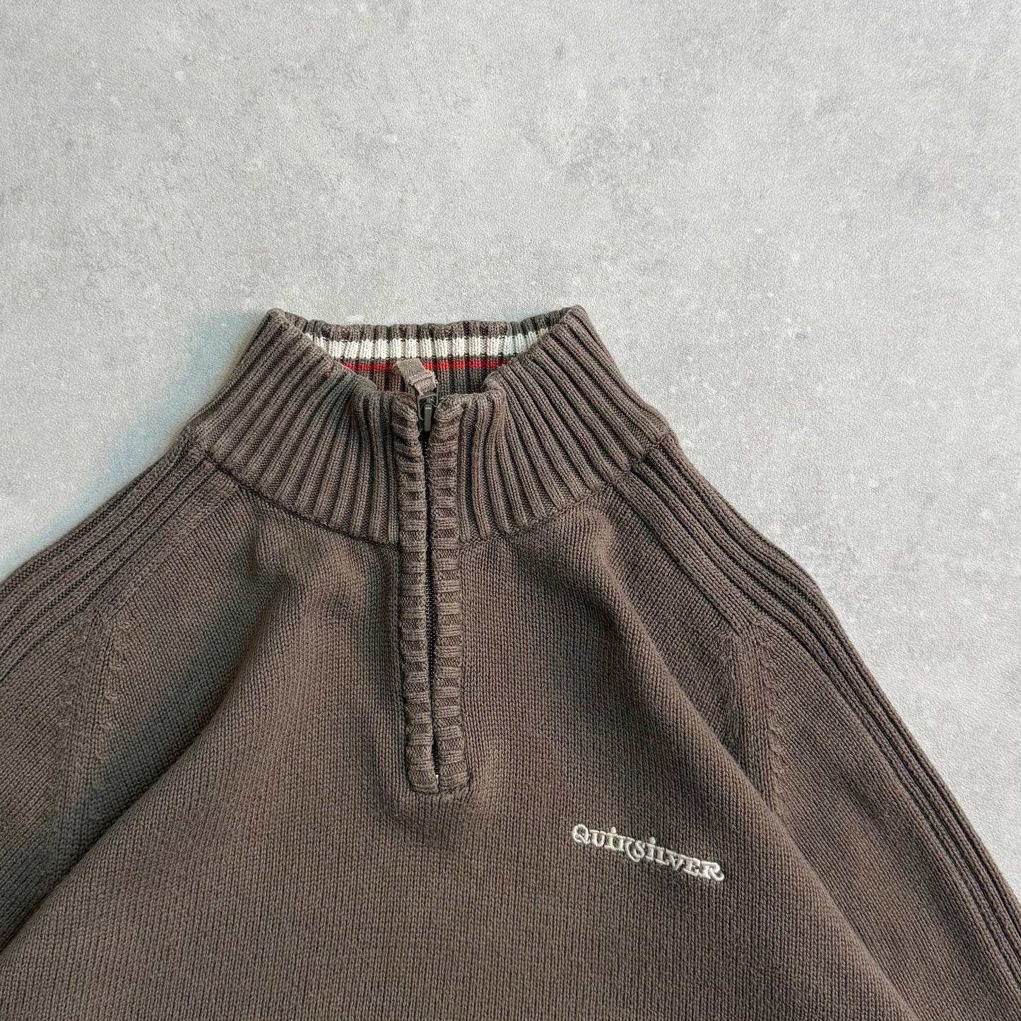 00’s Quiksilver 1/4 Zip Knit Jumper (M)