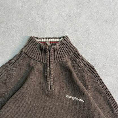 00’s Quiksilver 1/4 Zip Knit Jumper (M)