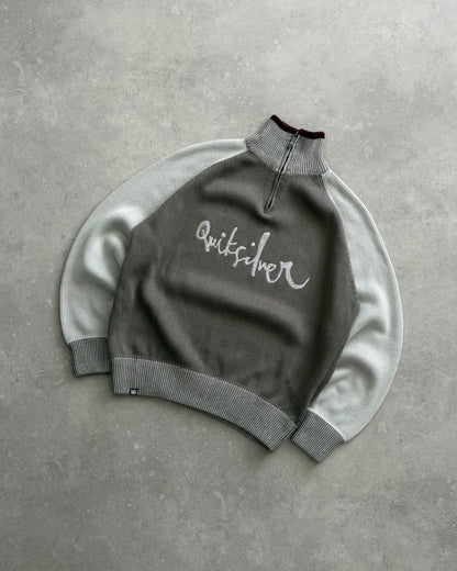 Vintage Quiksilver 1/4 Zip Knit Jumper (S)