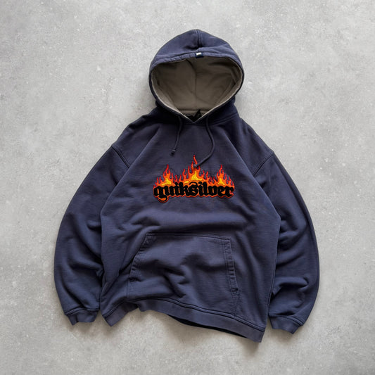 Vintage Quiksilver Flame Hoodie (L)