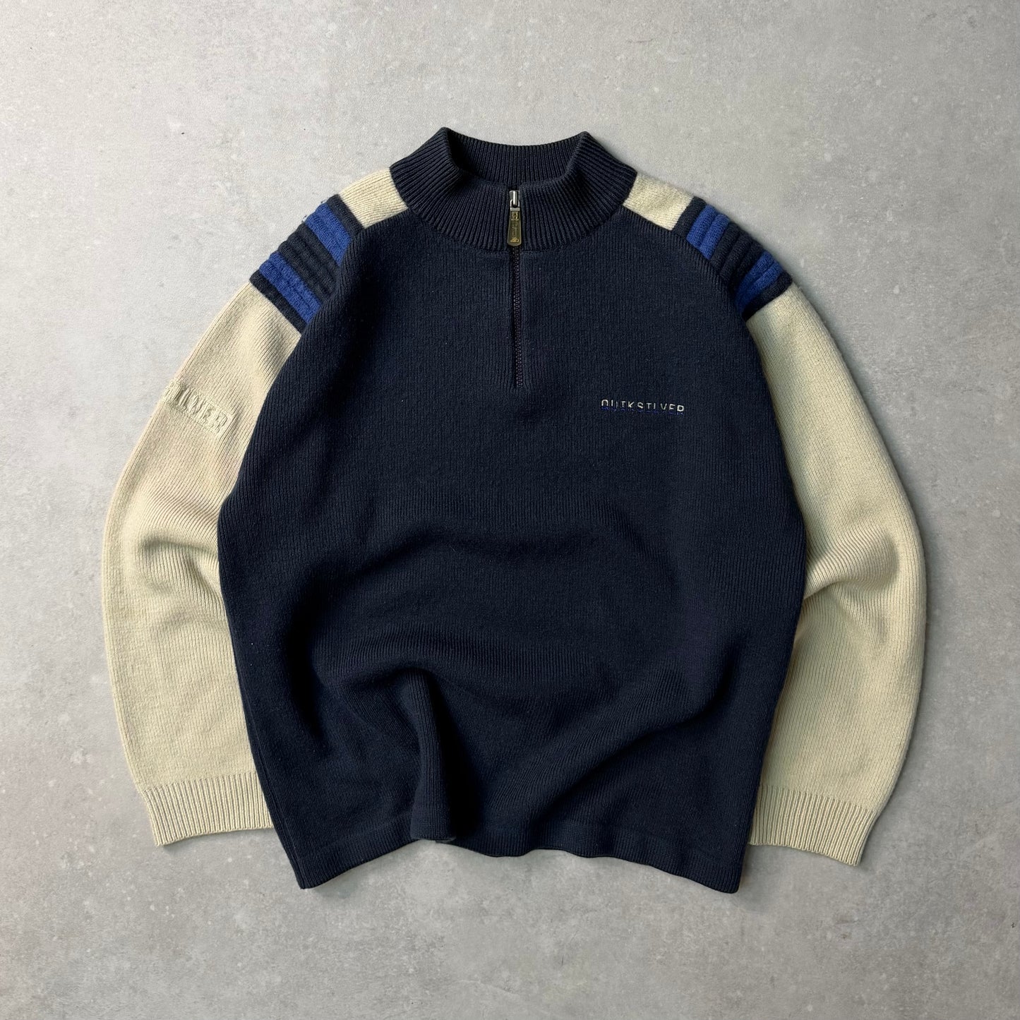 00's Quiksilver 1/4 zip Knit Jumper (S)