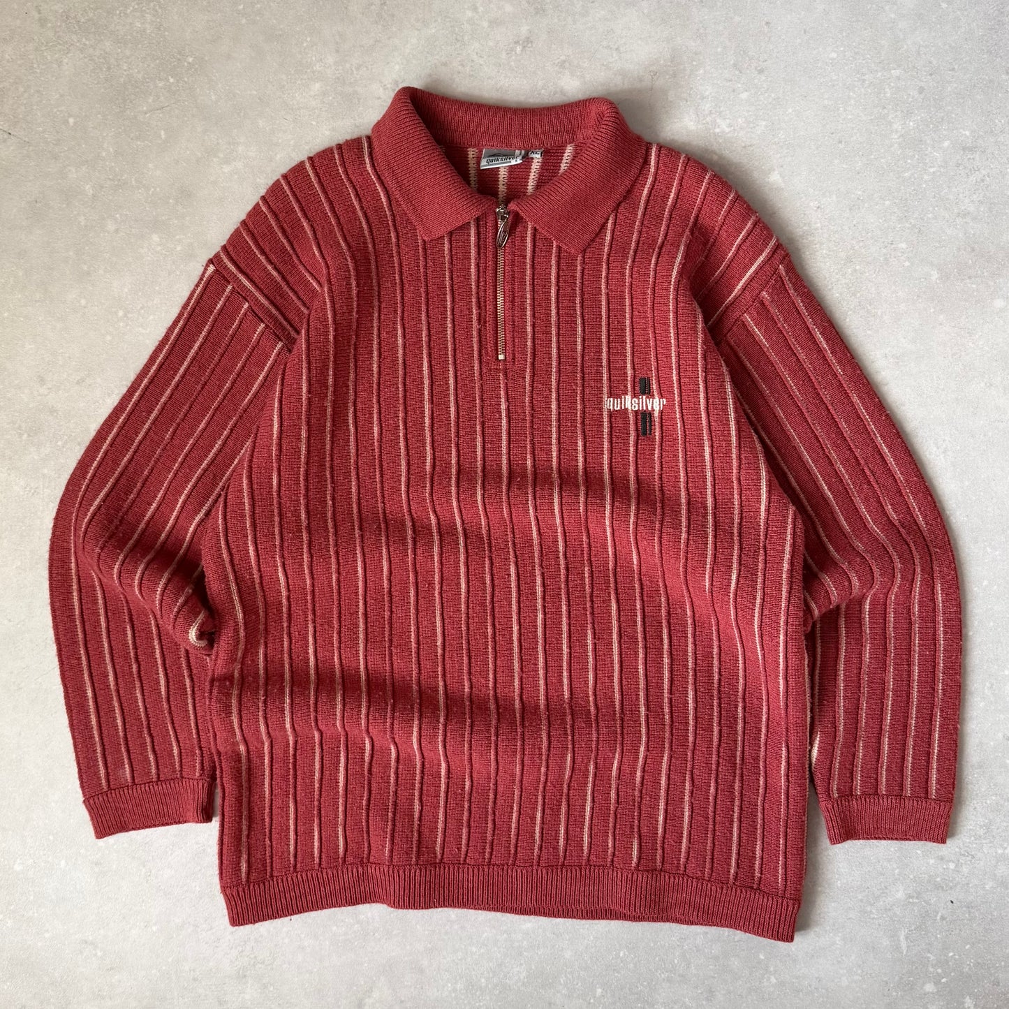 90’s Quiksilver 1/4 Zip Knit Jumper (XL)
