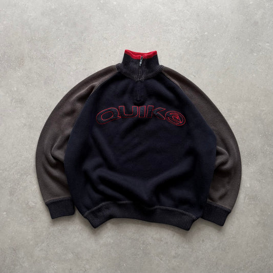 00’s Quiksilver 1/4 Zip Knit Jumper (M)
