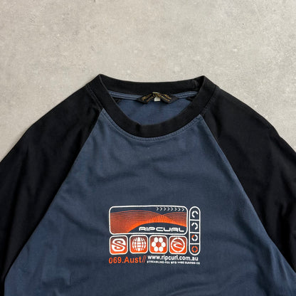 00's Rip Curl 3/4 Sleeve T-shirt (L)