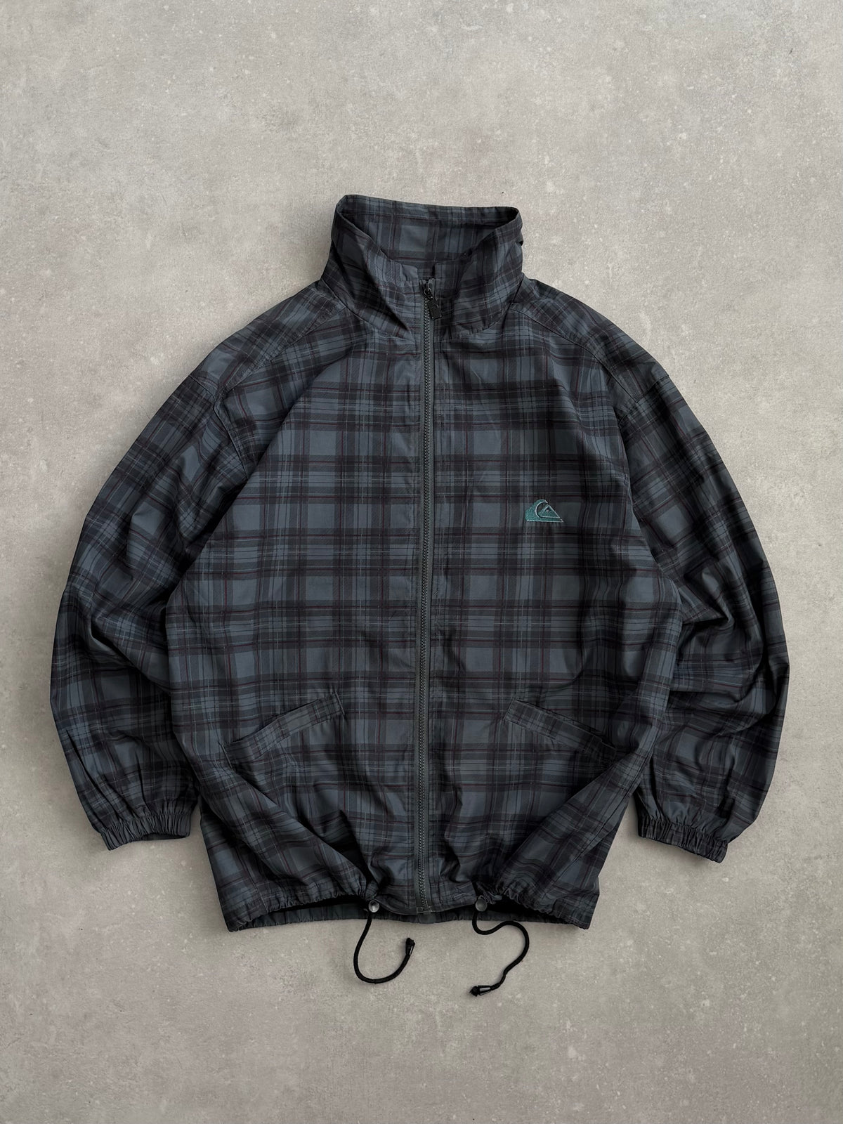 Vintage Quiksilver Plaid Windbreaker (L)