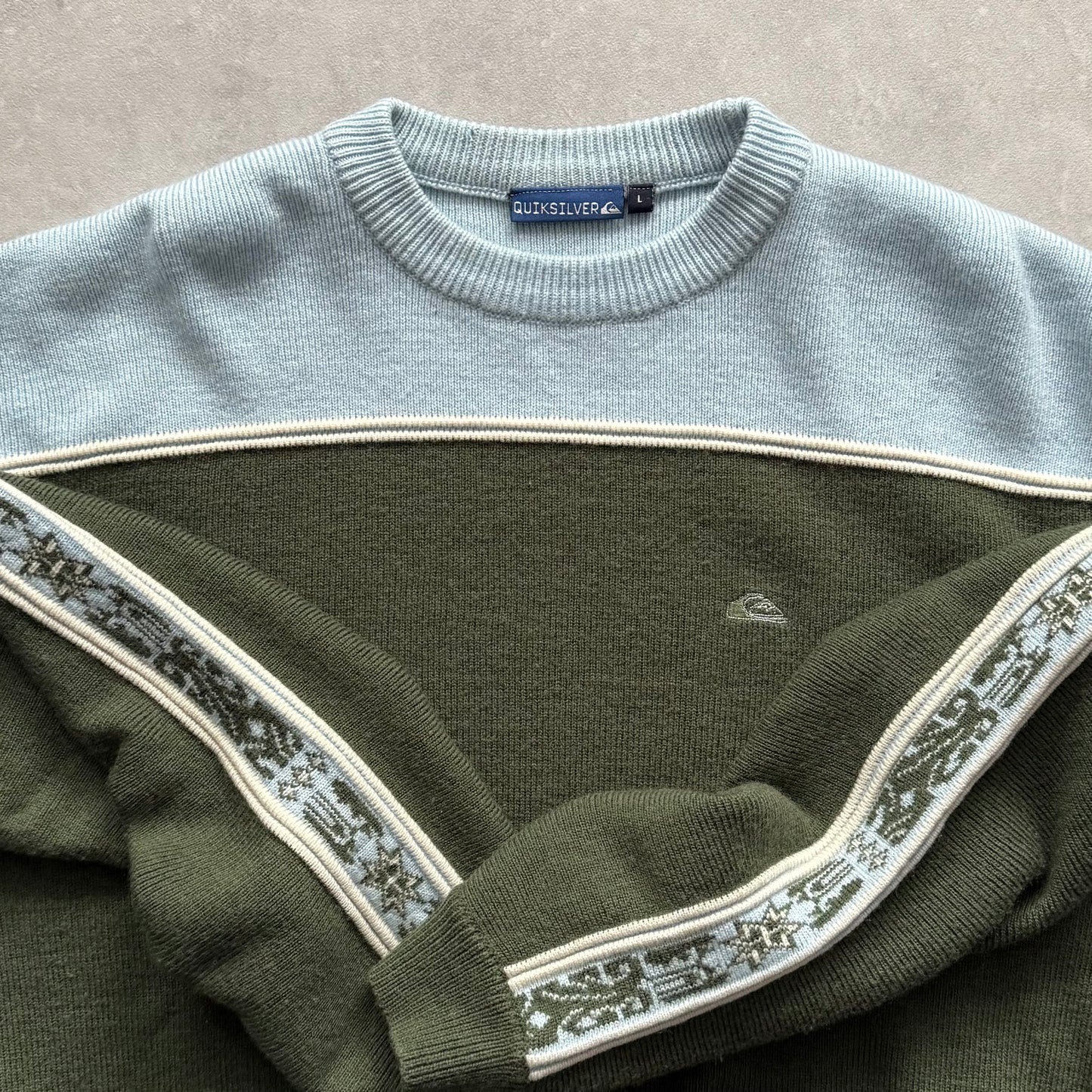 00's Quiksilver Aztec Knit Jumper (L)