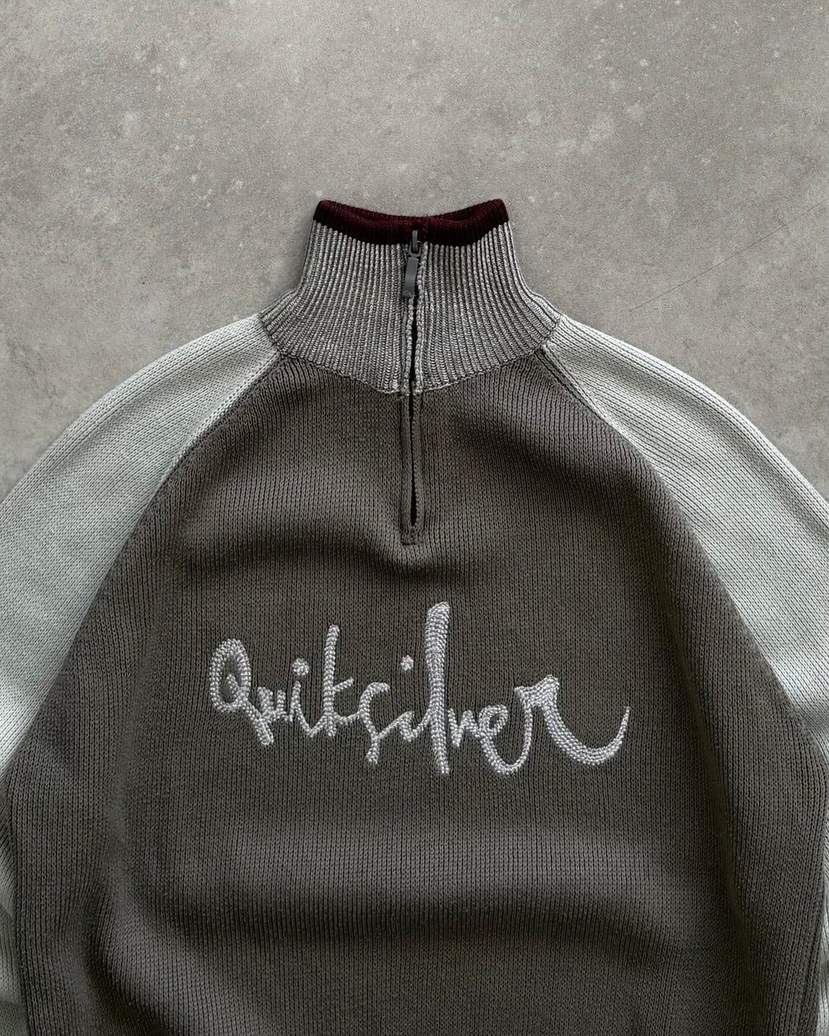 Vintage Quiksilver 1/4 Zip Knit Jumper (S)