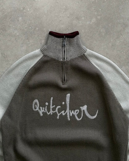 Vintage Quiksilver 1/4 Zip Knit Jumper (S)