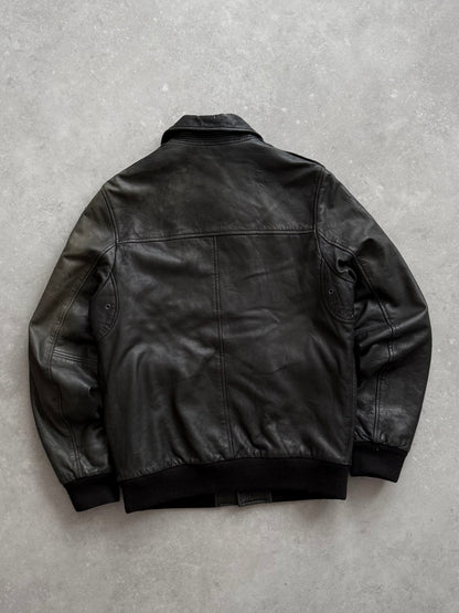 Vintage Quiksilver Leather Jacket (M)