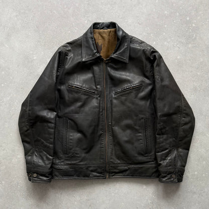 00's Quiksilver Leather Jacket (M)