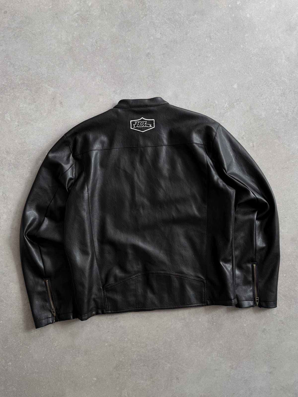 Vintage No Fear Faux Leather Jacket (M)