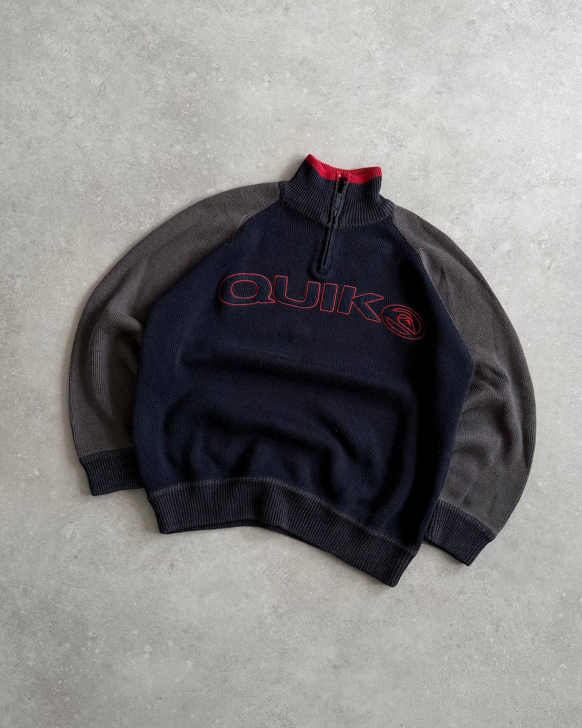 Vintage Quiksilver 1/4 Zip Knit Jumper (S)