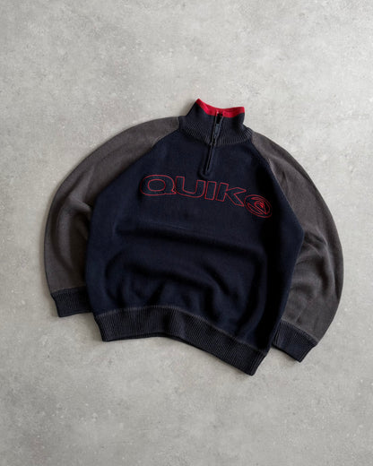 Vintage Quiksilver 1/4 Zip Knit Jumper (S)