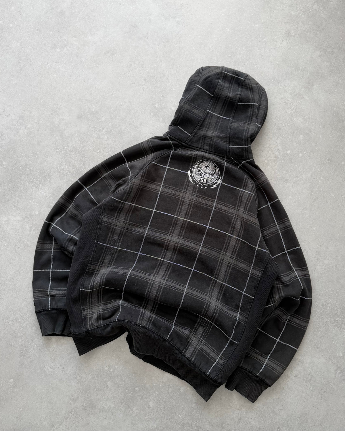 Vintage Rip Curl Plaid Full Zip Hoodie (XL)