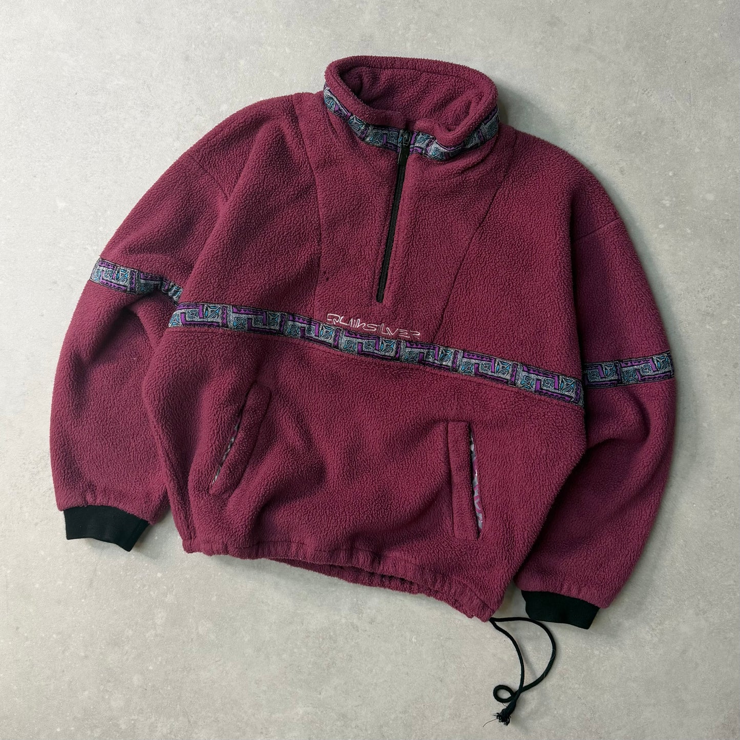 90's Quiksilver Aztec Fleece Jumper (S)