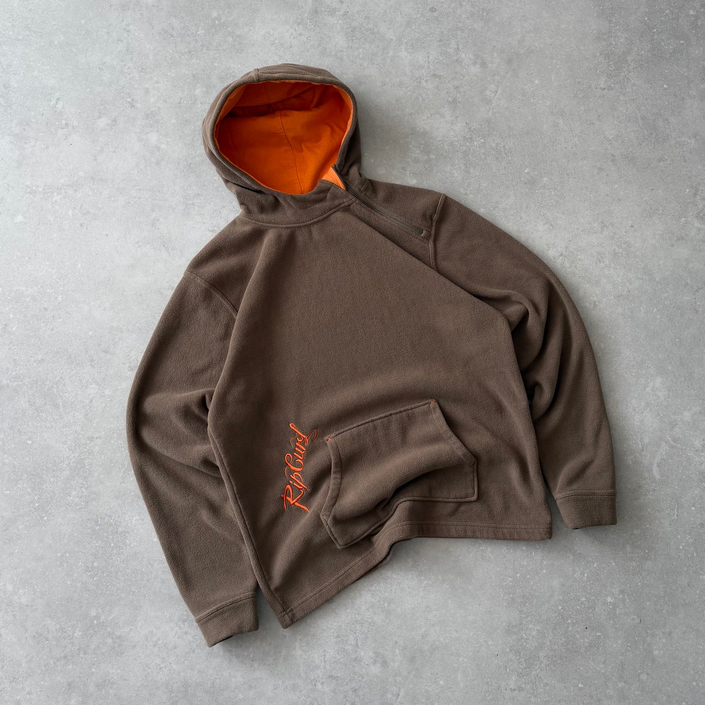 00's Rip Curl Shoulder Zip Fleece Hoodie (M)
