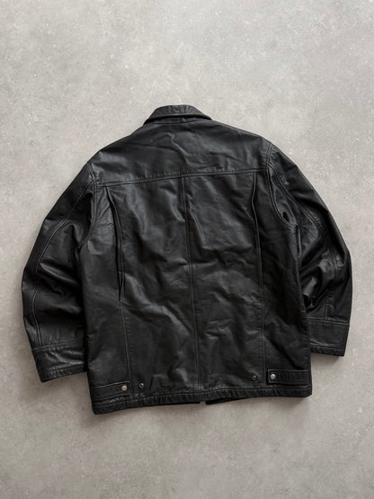 Vintage Quiksilver Leather Jacket (XL)