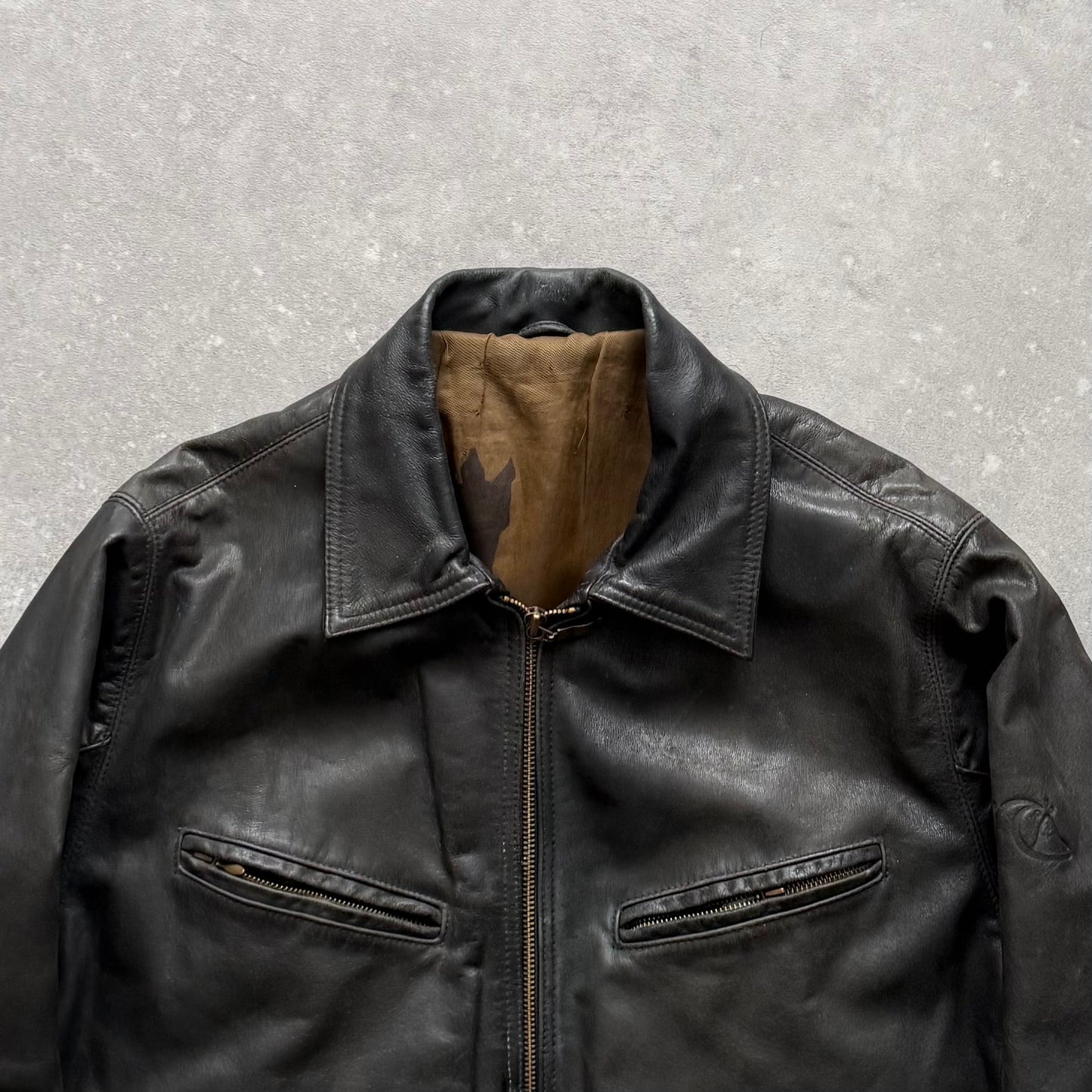 00's Quiksilver Leather Jacket (M)