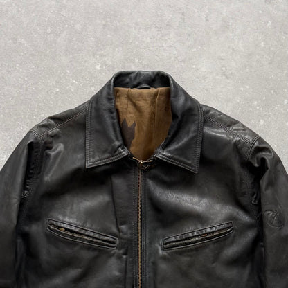 00's Quiksilver Leather Jacket (M)