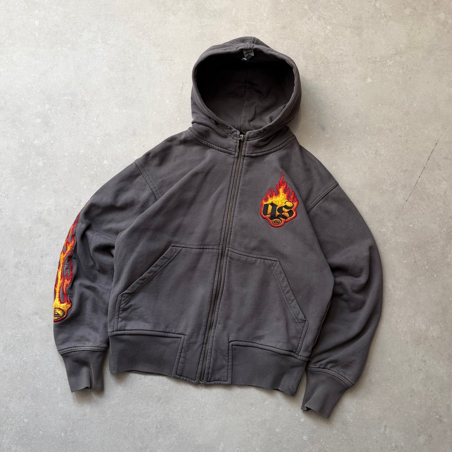 00's Quiksilver Flame Hoodie (XS)