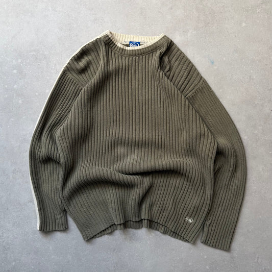 00's Quiksilver Cable Knit Jumper (M)