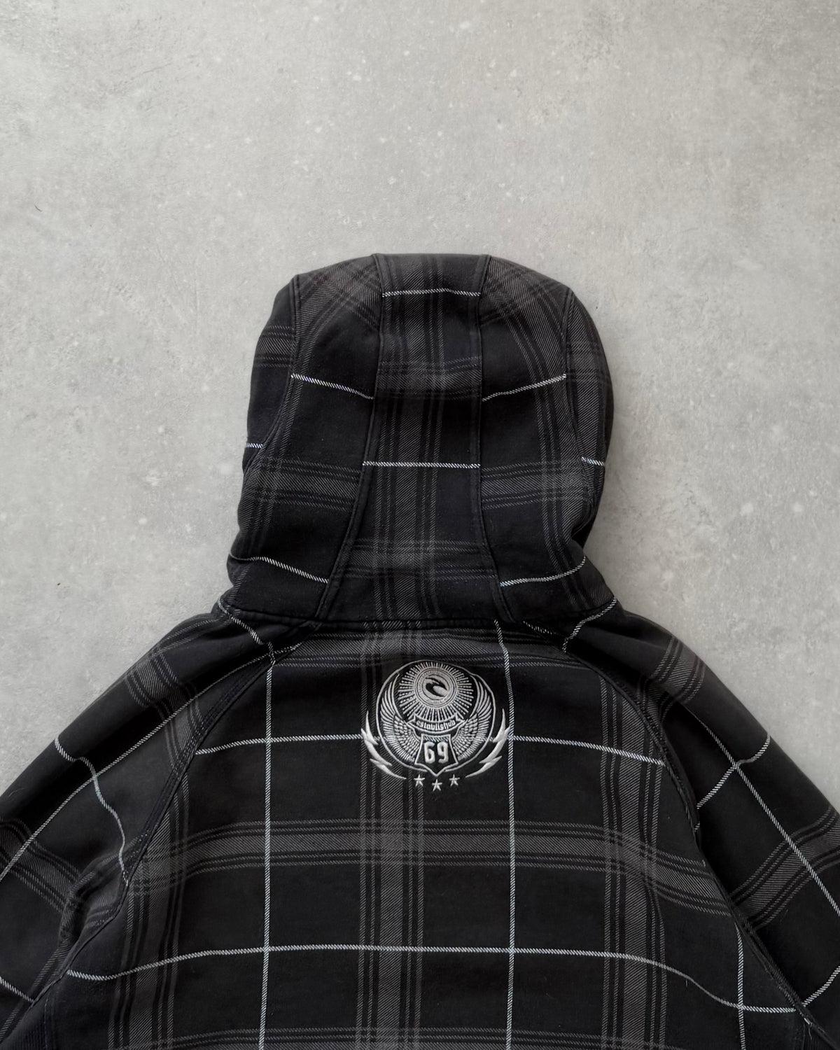 Vintage Rip Curl Plaid Full Zip Hoodie (XL)