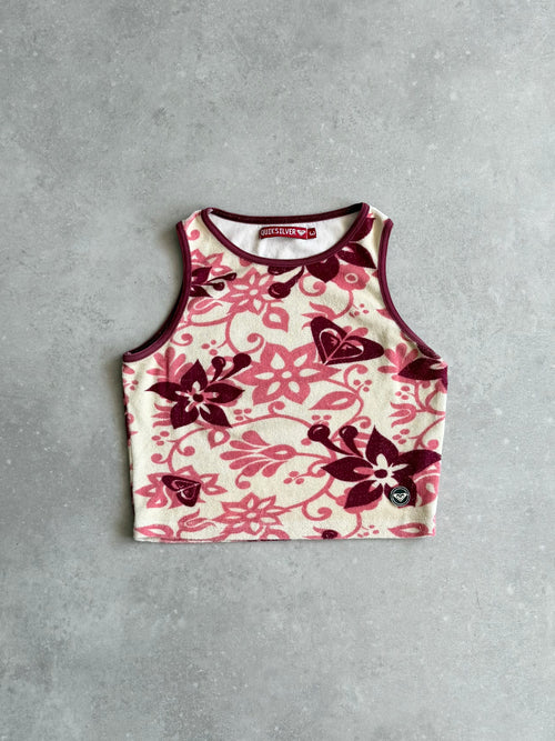Vintage Quiksilver Cropped Racer Back Tank Top (8)