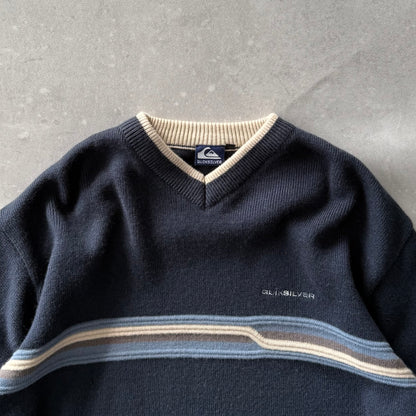 00’s Quiksilver  V-Neck Knit Jumper (L)