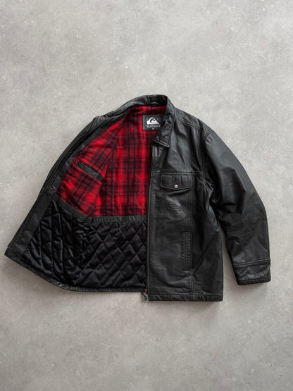 Vintage Quiksilver Leather Jacket (XL)