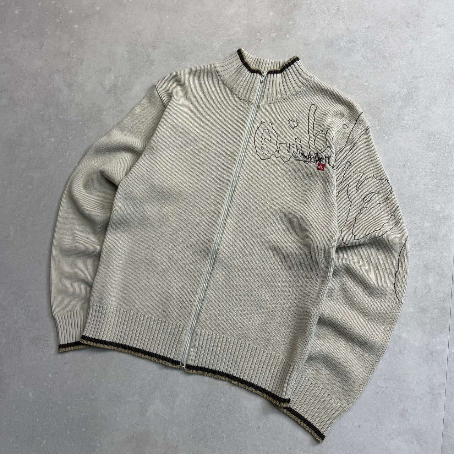 00's Quiksilver Zip-up Knit Jumper (M)