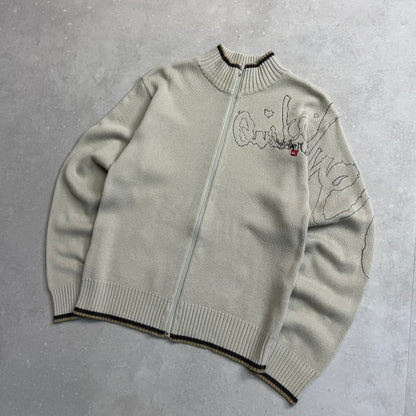 00's Quiksilver Zip-up Knit Jumper (M)