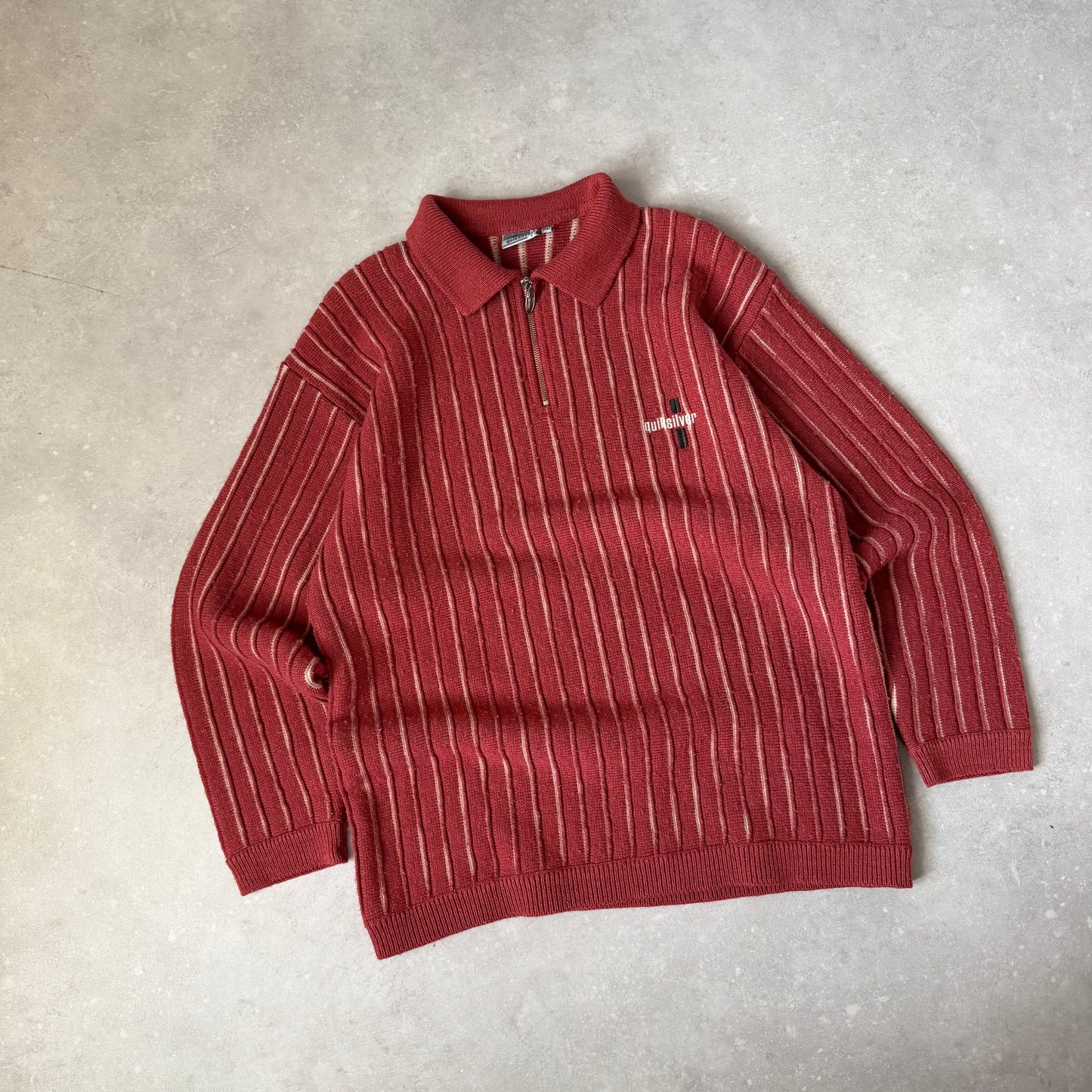 90’s Quiksilver 1/4 Zip Knit Jumper (XL)
