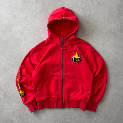 00's Quiksilver Flame Zip-up Hoodie (XS)