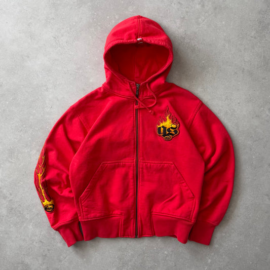 00's Quiksilver Flame Zip-up Hoodie (XS)