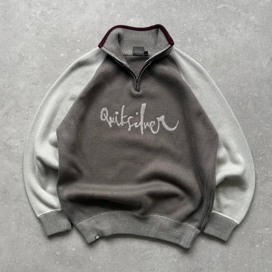 00’s Quiksilver 1/4 Zip Knit Jumper (M)
