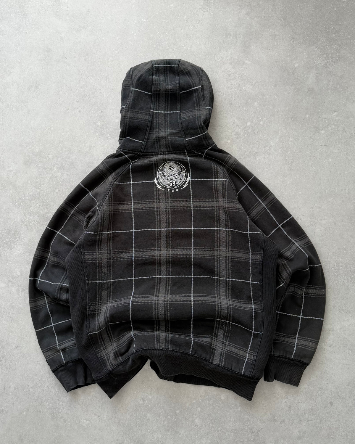 Vintage Rip Curl Plaid Full Zip Hoodie (XL)